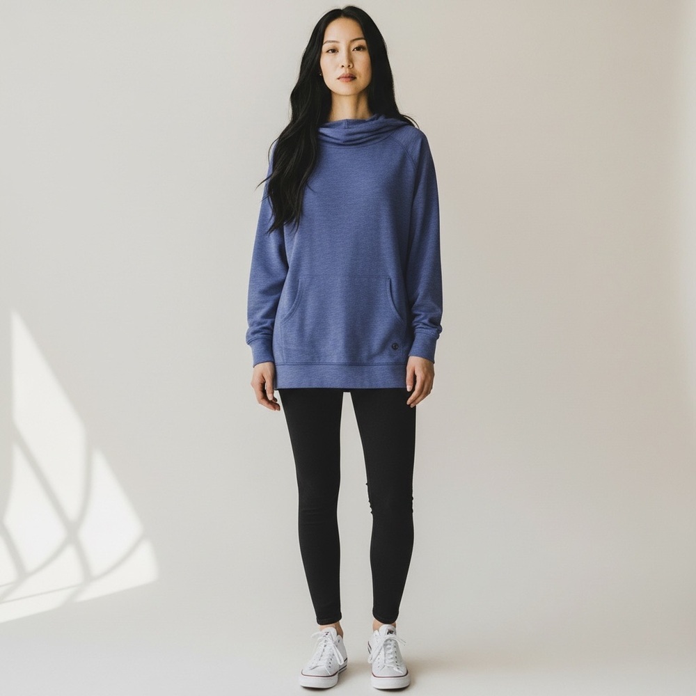 Nova - Lightweight Blue Denim look Hoodie - Size xl